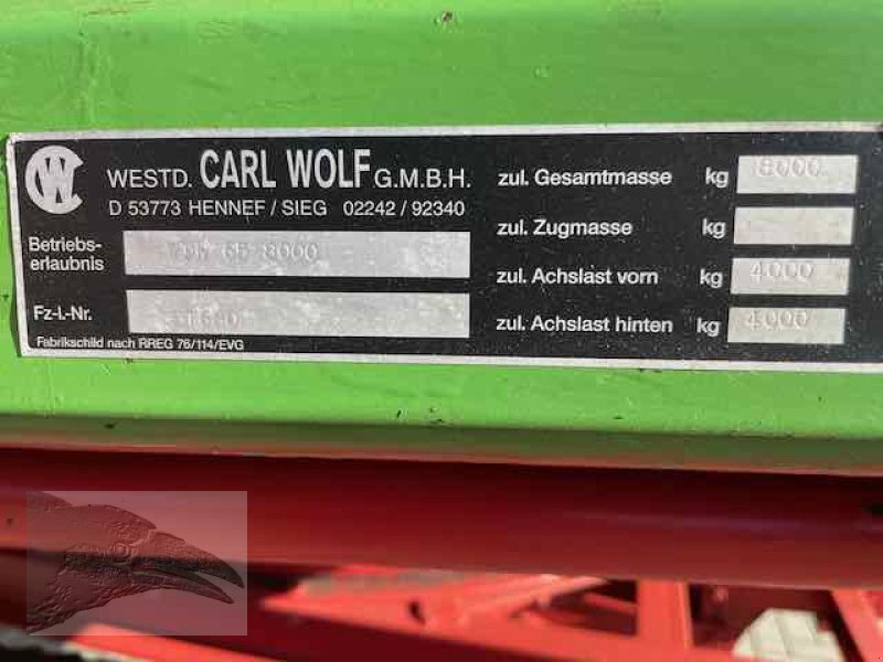 Anhänger del tipo Carl Wolf 8 to 3 Seitenkipper 4 Radbremse, Gebrauchtmaschine In Südheide (Immagine 11)