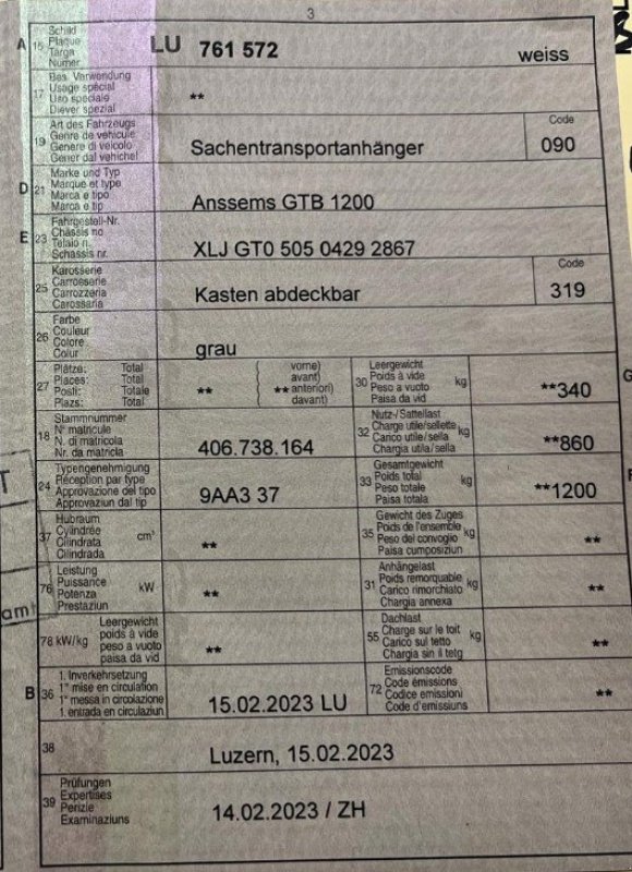 Anhänger of the type Daltec Kofferanhänger, Gebrauchtmaschine in Avenches (Picture 8)