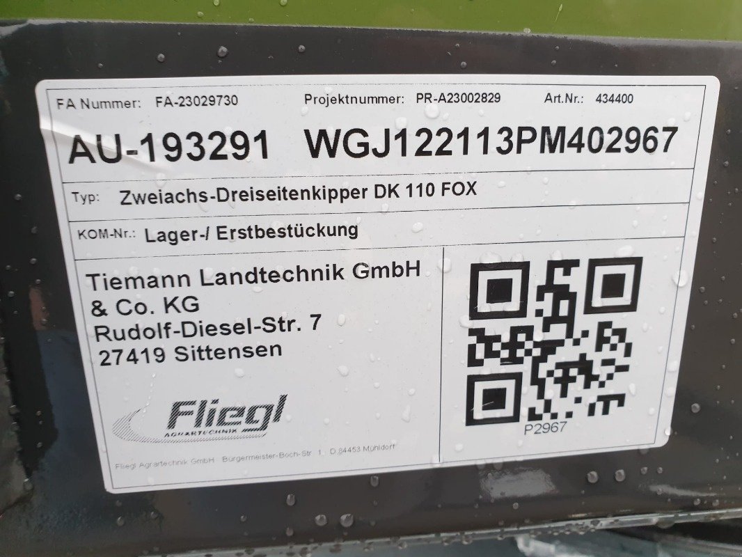 Anhänger типа Fliegl DK 110 FOX, Neumaschine в Sittensen (Фотография 7)