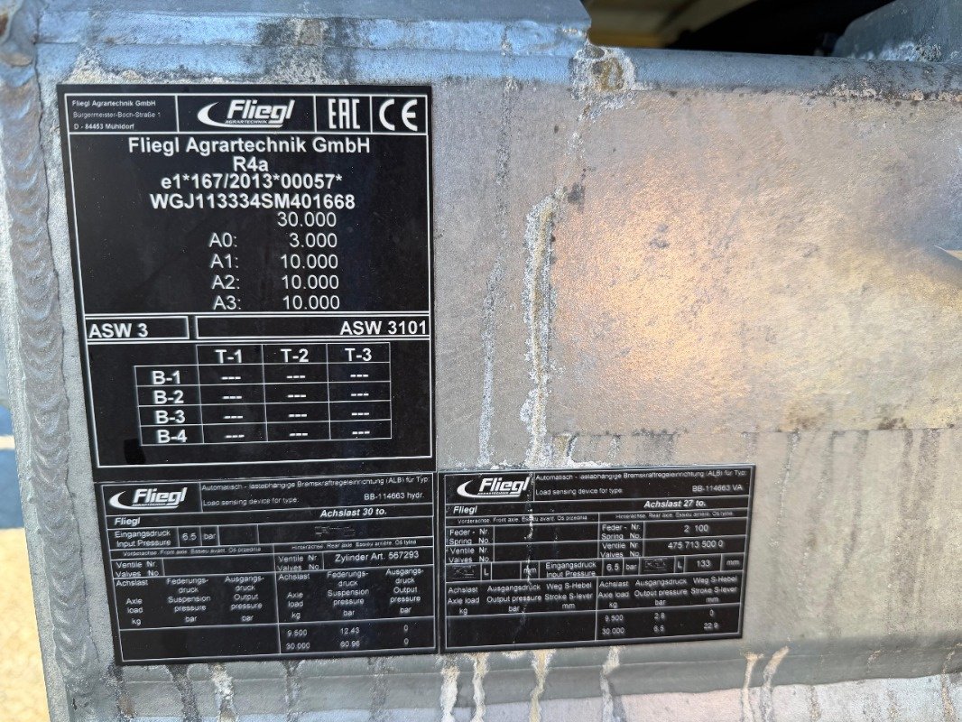 Anhänger a típus Fliegl Gigant ASW 3101 Taurus FOX, Gebrauchtmaschine ekkor: Sittensen (Kép 13)