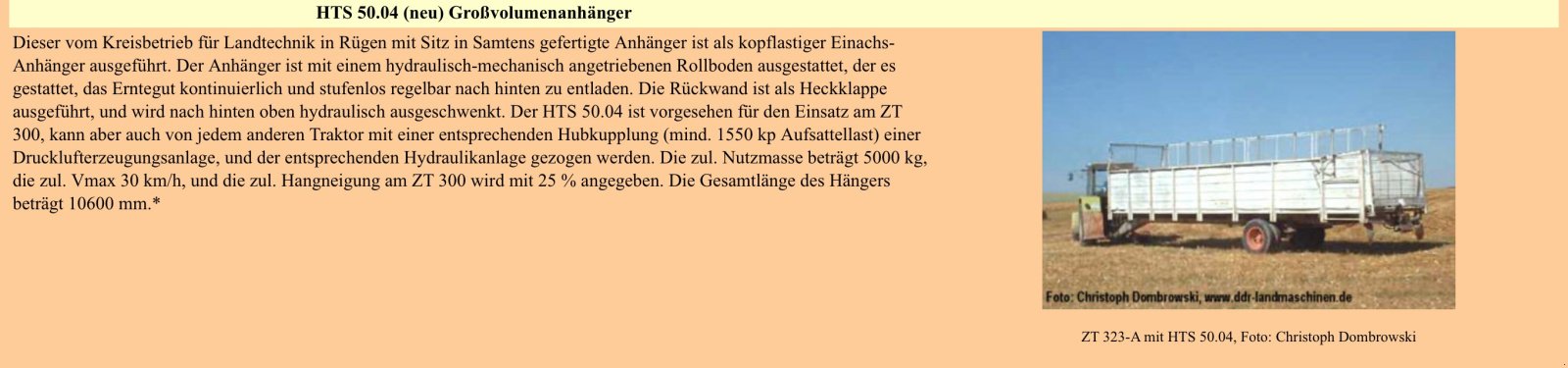 Anhänger typu Fortschritt HTS 50.04, Gebrauchtmaschine v Liebenwalde (Obrázek 11)