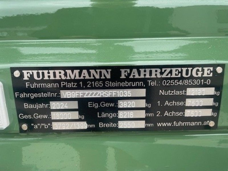 Anhänger du type Fuhrmann FF 16.000 Tandem-3S-Kipper, Neumaschine en Starrein (Photo 4)