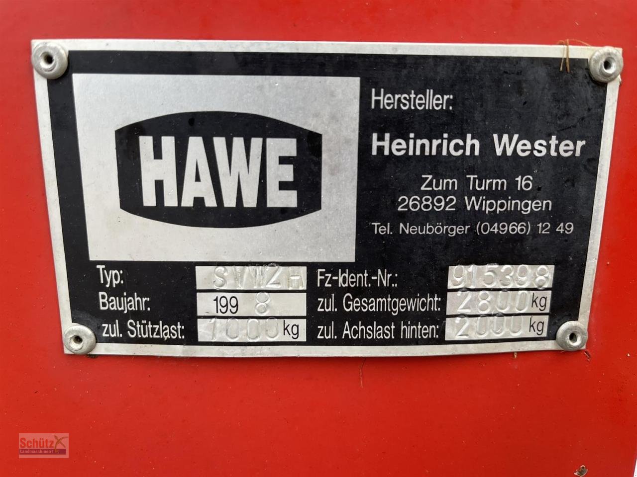 Anhänger a típus Hawe SVW2H Strohwagen Strohverteiler, Gebrauchtmaschine ekkor: Schierling (Kép 10)