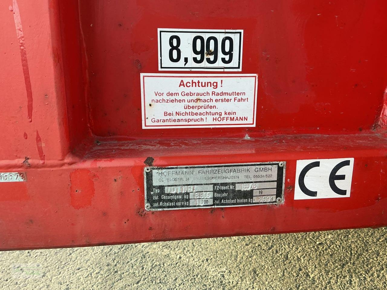 Anhänger tipa Hoffmann N/A, Gebrauchtmaschine u Coppenbruegge (Slika 2)