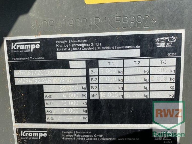 Anhänger tipa Krampe AS 750 RamBody, Gebrauchtmaschine u Kruft (Slika 7)