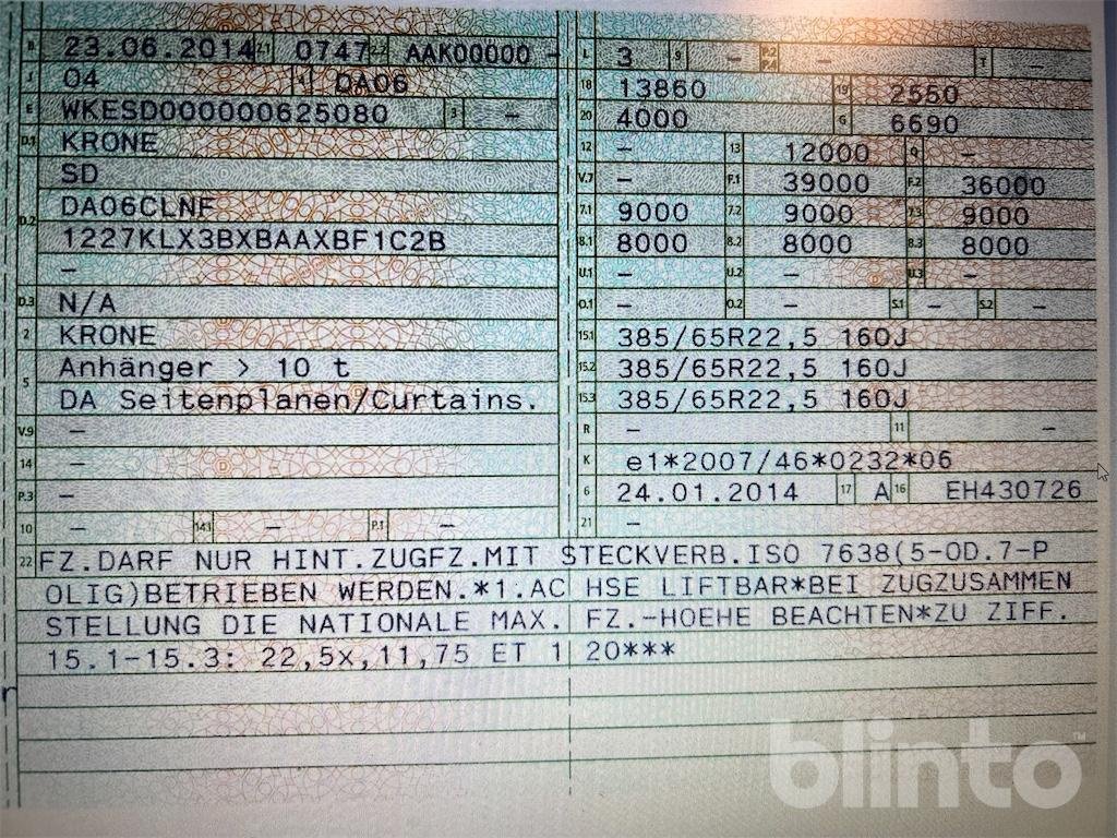 Anhänger typu Krone SD, Gebrauchtmaschine v Düsseldorf (Obrázok 6)