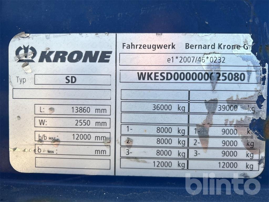 Anhänger του τύπου Krone SD, Gebrauchtmaschine σε Düsseldorf (Φωτογραφία 5)