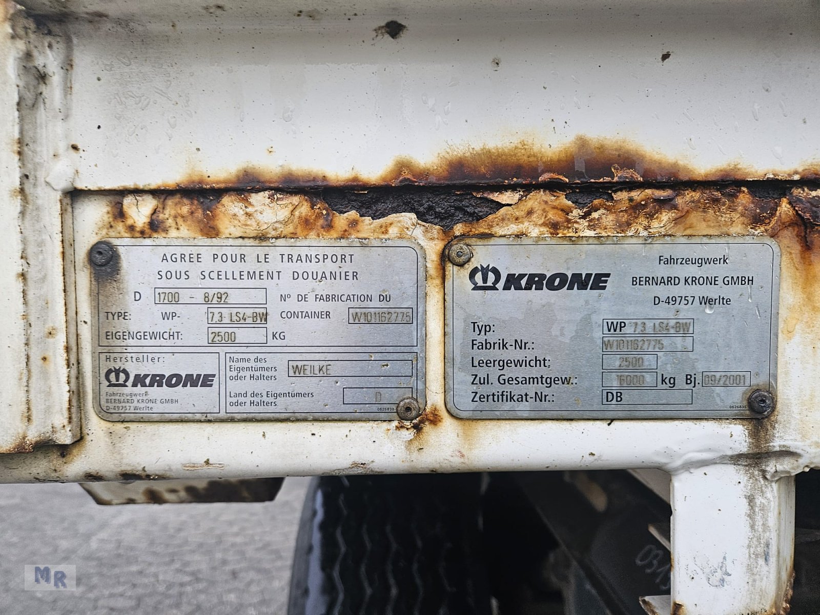 Anhänger of the type Krone Wechselbrücken Anhänger Plane Spriegel Interne Nr. 0319, Gebrauchtmaschine in Greven (Picture 17)