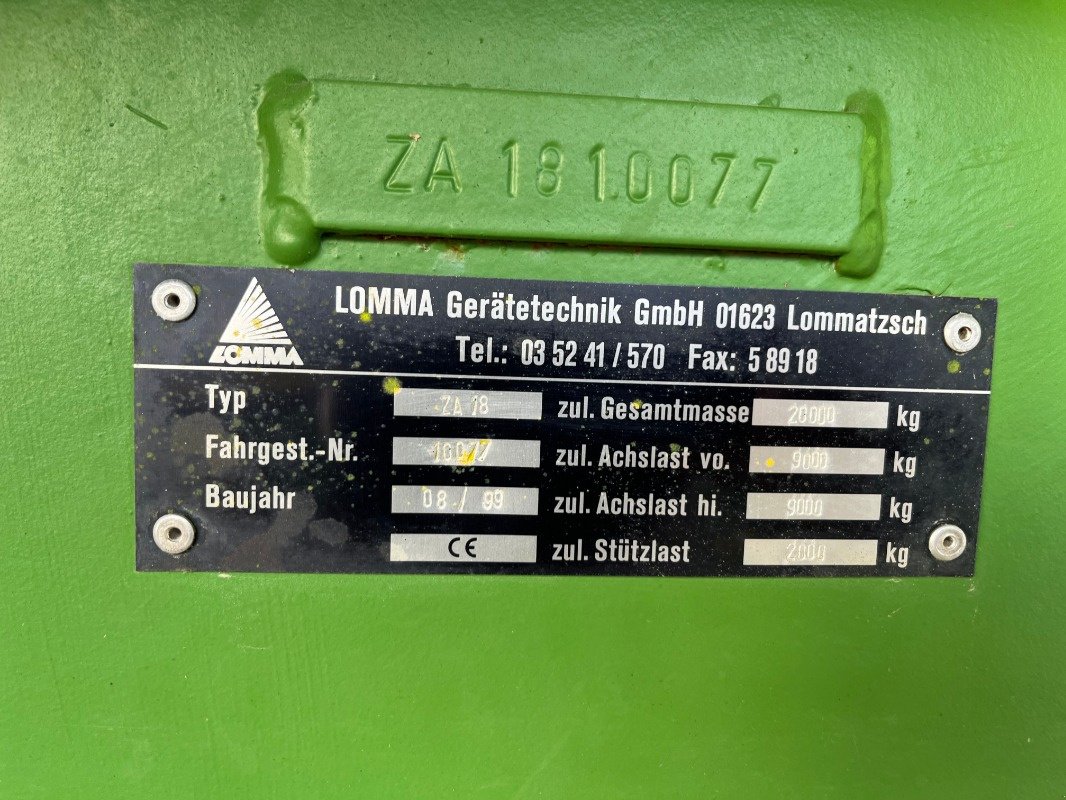 Anhänger typu Lomma ZA 18, Gebrauchtmaschine v Ebersbach (Obrázek 8)