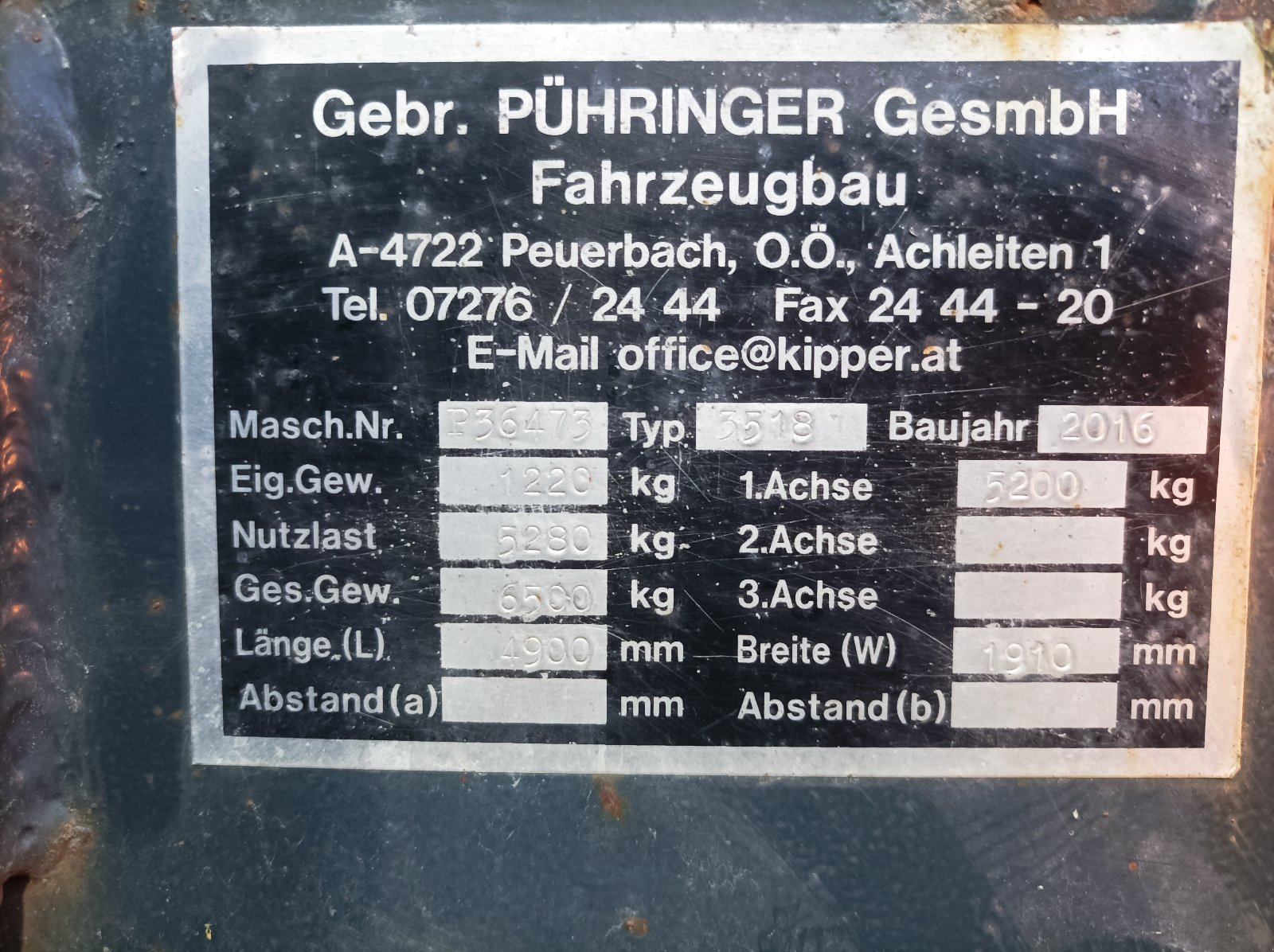 Anhänger typu Pühringer 3518, Gebrauchtmaschine v Neustift (Obrázek 3)