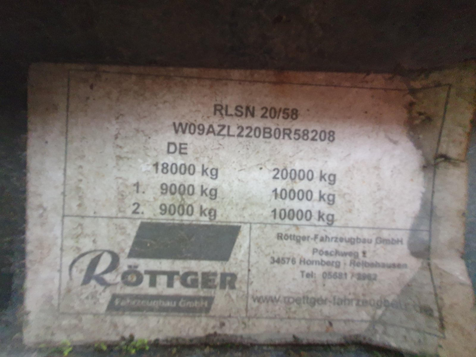 Anhänger des Typs Roettger Fahrzeugbau RLSN 20/58, Gebrauchtmaschine in Arnsberg (Bild 13)