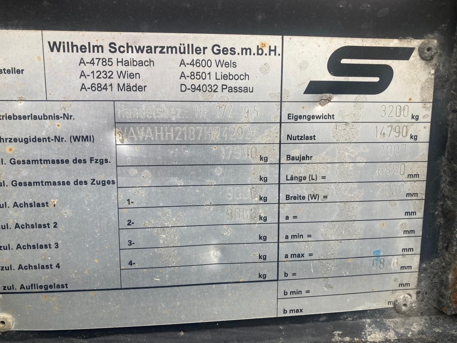 Anhänger tipa Schwarzmüller HF 2/Z, Gebrauchtmaschine u Hopfgarten (Slika 2)