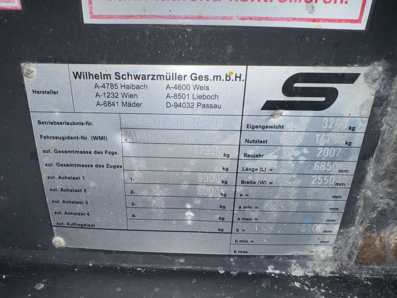 Anhänger tipa Schwarzmüller HF 2/Z, Gebrauchtmaschine u Hopfgarten (Slika 5)