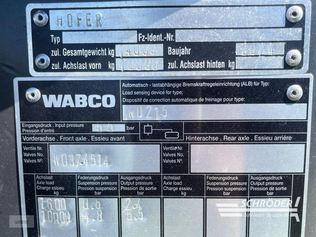 Anhänger of the type Sonstige HOFER - DOLLYACHSE 14 T, Gebrauchtmaschine in Twistringen (Picture 4)