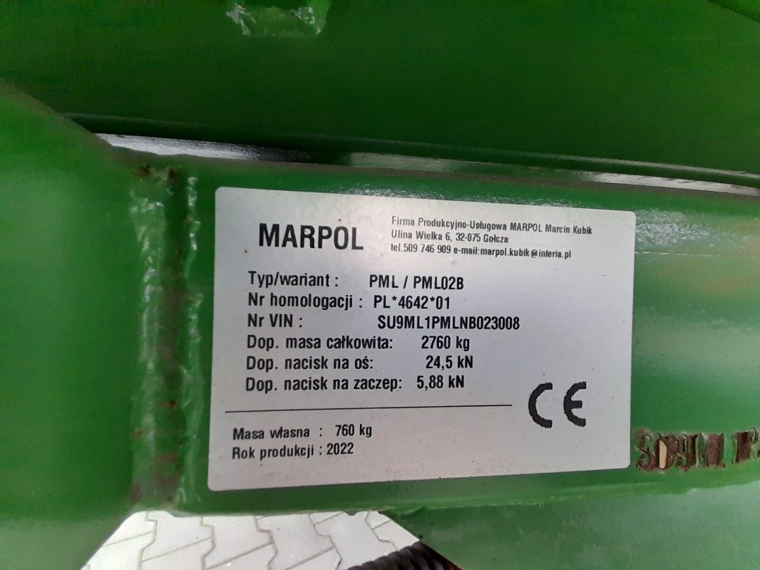 Anhänger des Typs Sonstige MARPOL PML02 B, Neumaschine in Mrągowo (Bild 5)