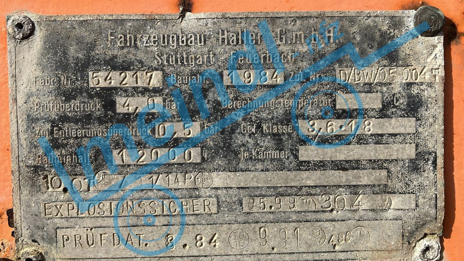 Anhänger typu Sonstige Tankanhänger, Gebrauchtmaschine v Eferding (Obrázek 6)