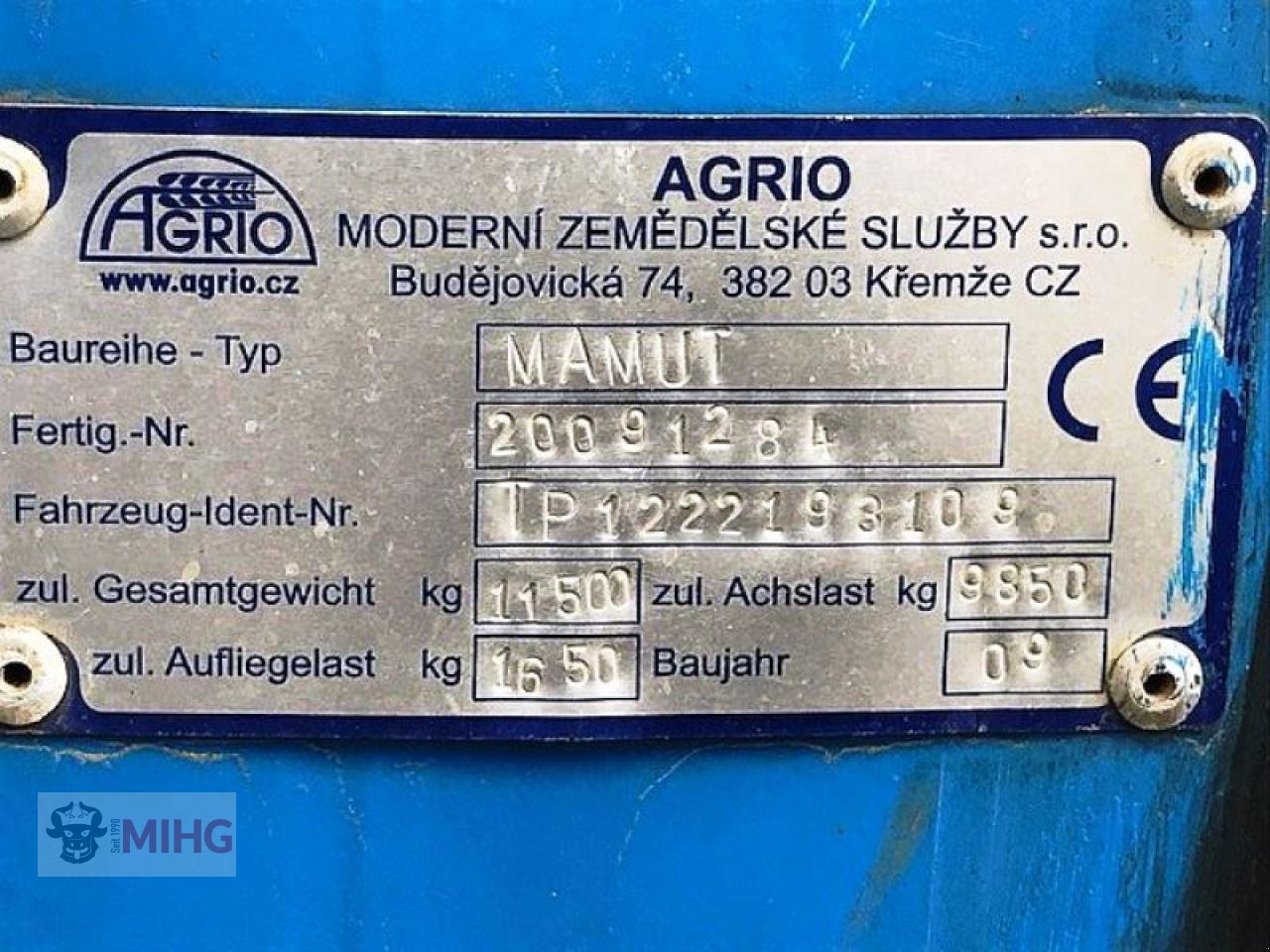 Anhängespritze of the type AGRIO MAMUT 6036, Gebrauchtmaschine in Dummerstorf OT Petschow (Picture 4)