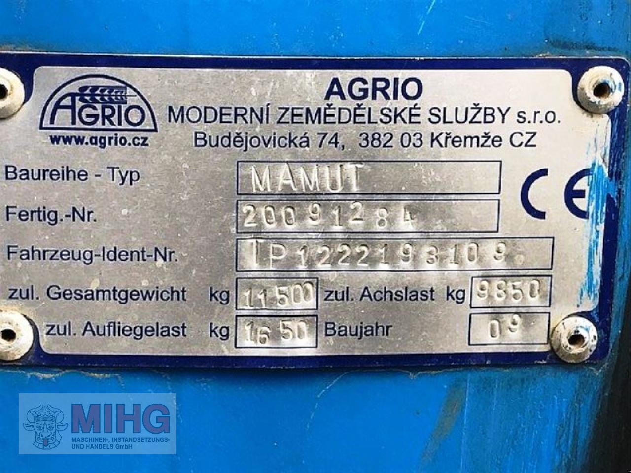 Anhängespritze typu AGRIO MAMUT 6036, Gebrauchtmaschine w Dummerstorf OT Petschow (Zdjęcie 4)