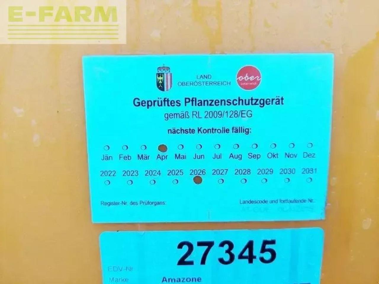 Anhängespritze typu Amazone uf 1000 feldspritze, Gebrauchtmaschine v SANKT MARIENKIRCHEN BEI SCHÄRDING (Obrázek 11)