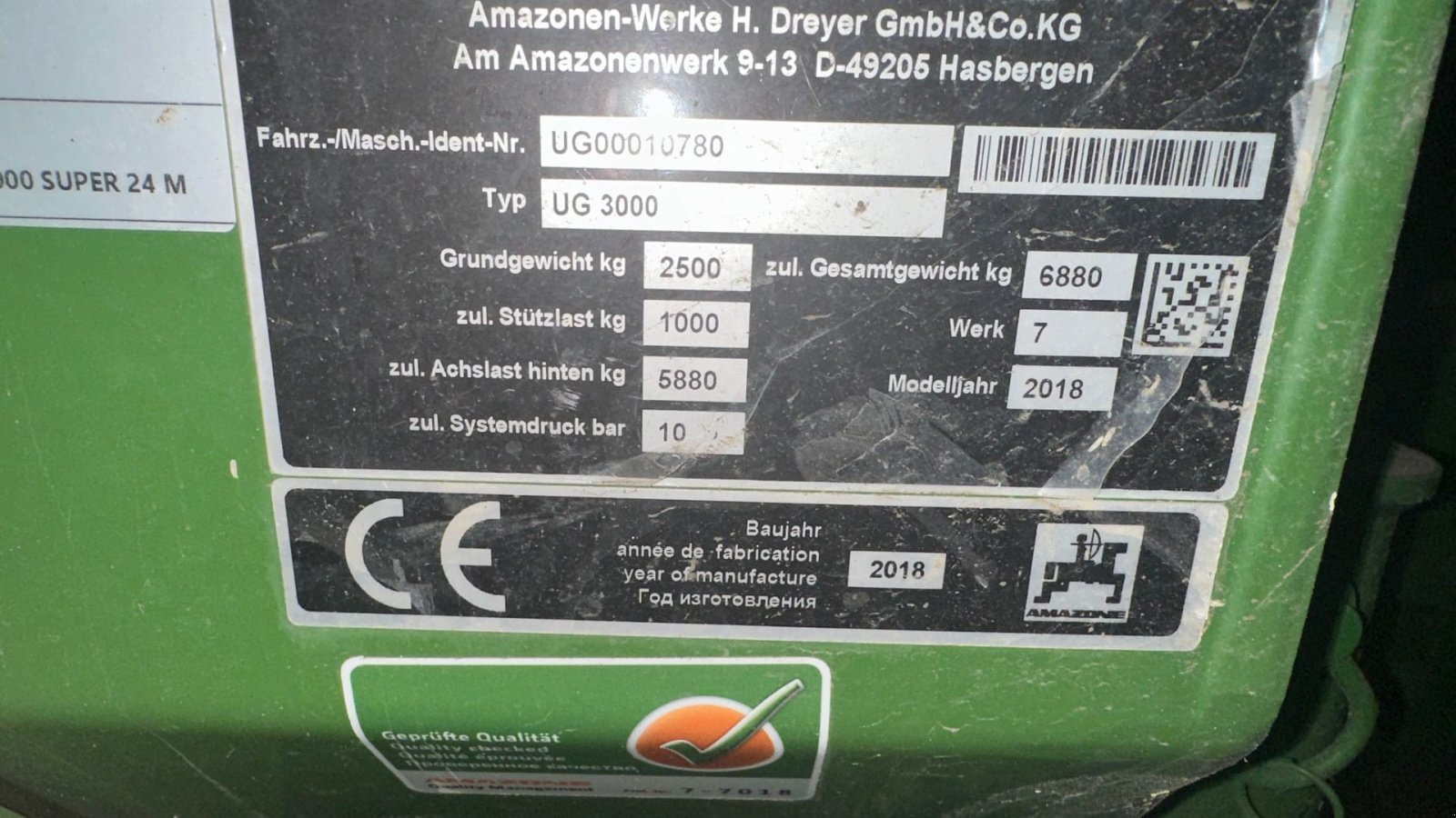 Anhängespritze typu Amazone UG 3000 Super, Gebrauchtmaschine v Roskilde (Obrázek 5)