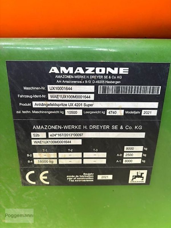 Anhängespritze za tip Amazone UX 4201, Gebrauchtmaschine u Bad Iburg - Sentrup (Slika 16)