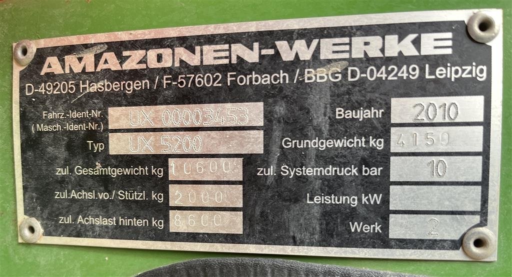 Anhängespritze del tipo Amazone UX 5200 Super, Gebrauchtmaschine In Bredsten (Immagine 10)