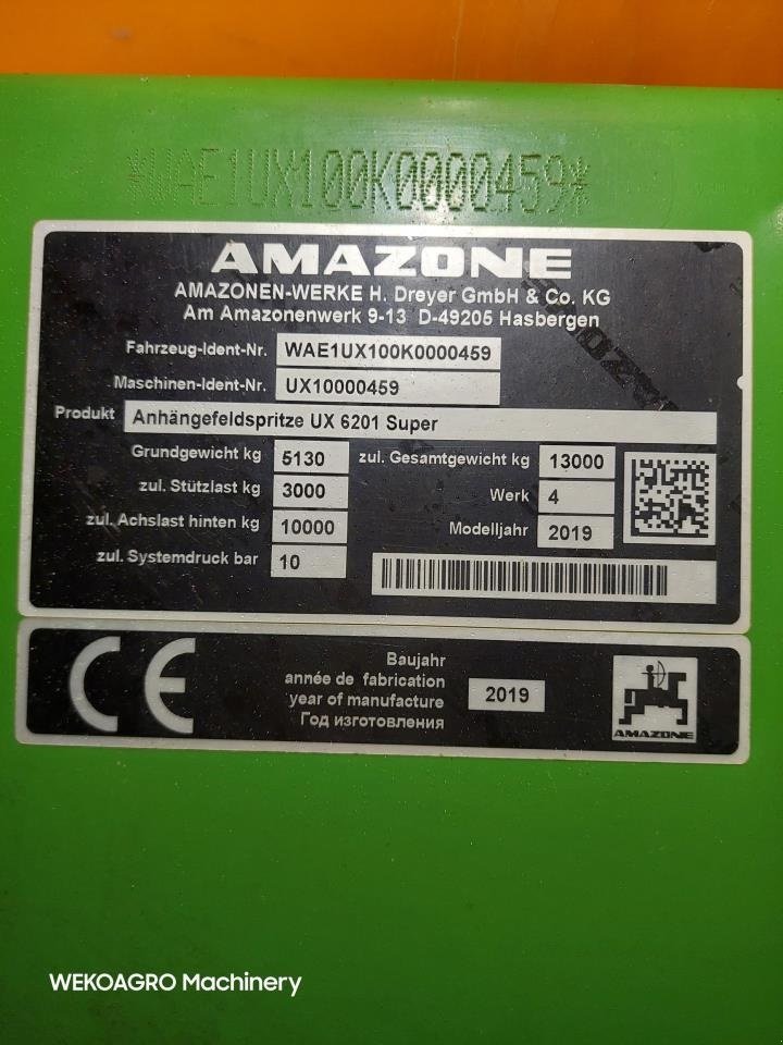 Anhängespritze typu Amazone UX 6201 Super - 24-30-36m, Gebrauchtmaschine v Hammel (Obrázek 16)