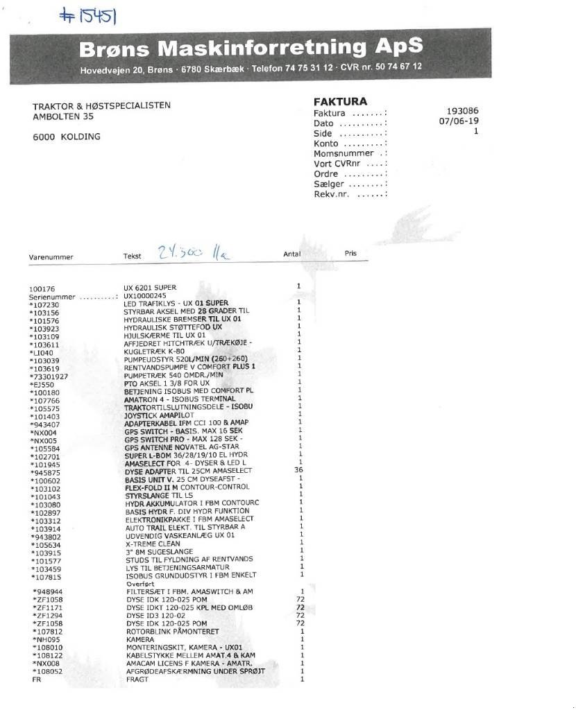 Anhängespritze of the type Amazone UX 6201 Super, Gebrauchtmaschine in Kolding (Picture 10)