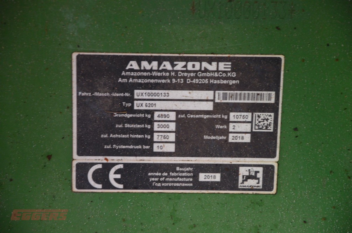 Anhängespritze типа Amazone UX 6201 Super, Gebrauchtmaschine в Ebstorf (Фотография 3)