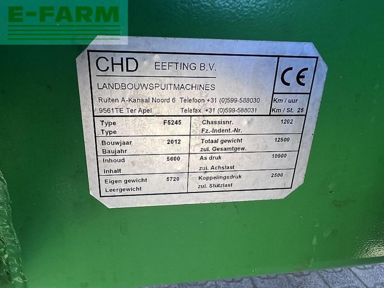 Anhängespritze van het type CHD 5245 veldspuit, Gebrauchtmaschine in ag BROEKLAND (Foto 15)