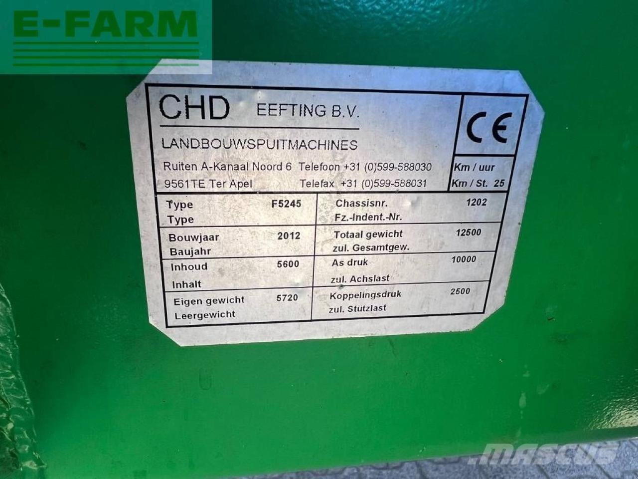Anhängespritze van het type CHD 5245, Gebrauchtmaschine in ag BROEKLAND (Foto 15)