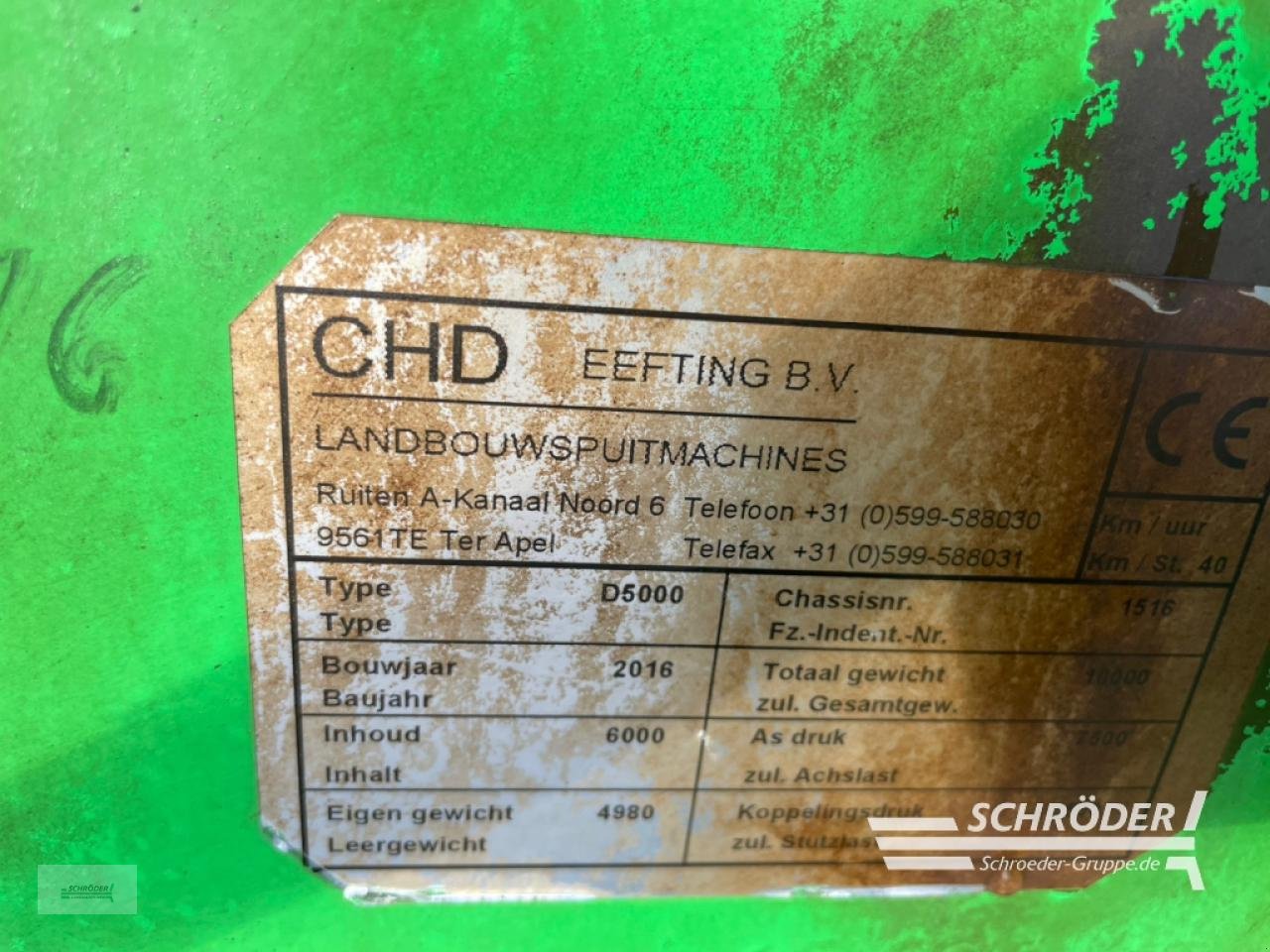 Anhängespritze du type CHD D 5000, Gebrauchtmaschine en Wildeshausen (Photo 17)