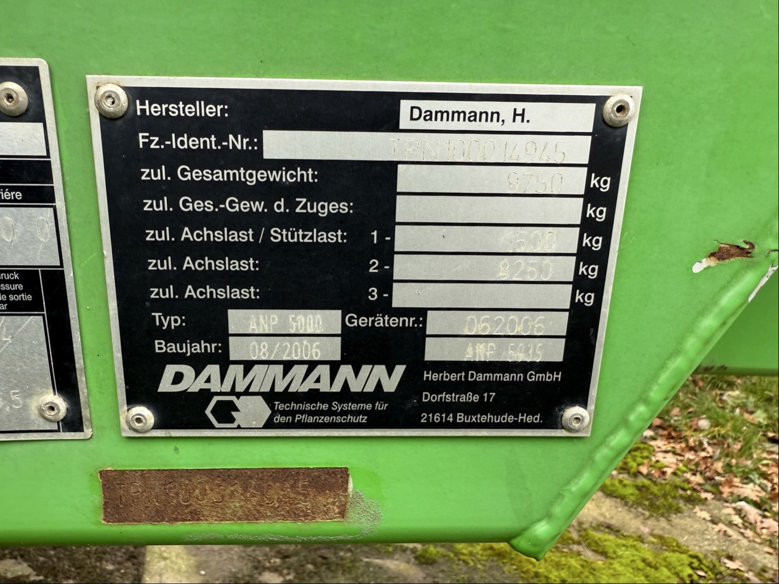 Anhängespritze des Typs Dammann ANP 5036 5000l. 36m, Gebrauchtmaschine in Bützow (Bild 15)