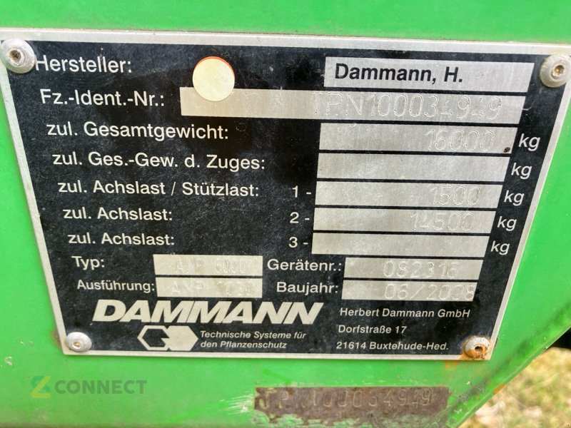 Anhängespritze typu Dammann ANP 7030 Profi- Class, Gebrauchtmaschine v Jahnatal (Obrázek 12)