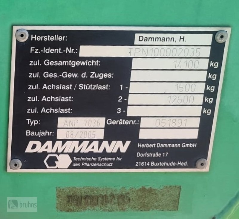 Anhängespritze of the type Dammann ANP 7030 ProfiClass, Gebrauchtmaschine in Karstädt (Picture 14)