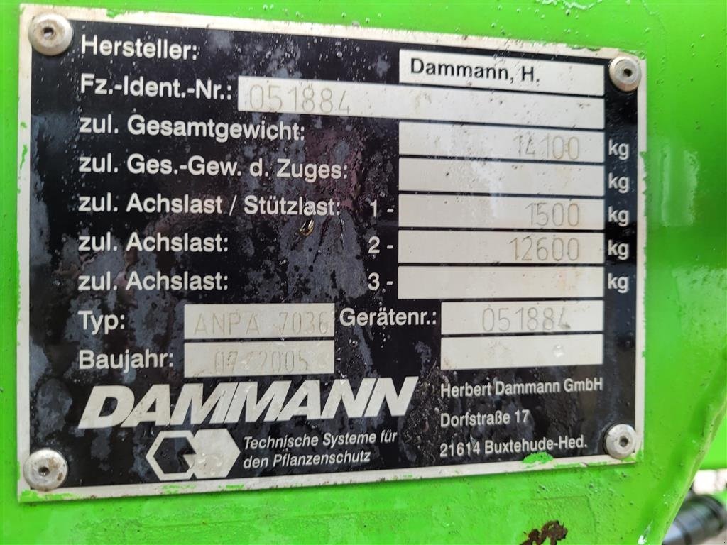 Anhängespritze of the type Dammann Profi 7036 DAS Boogie, Gebrauchtmaschine in Assens (Picture 10)