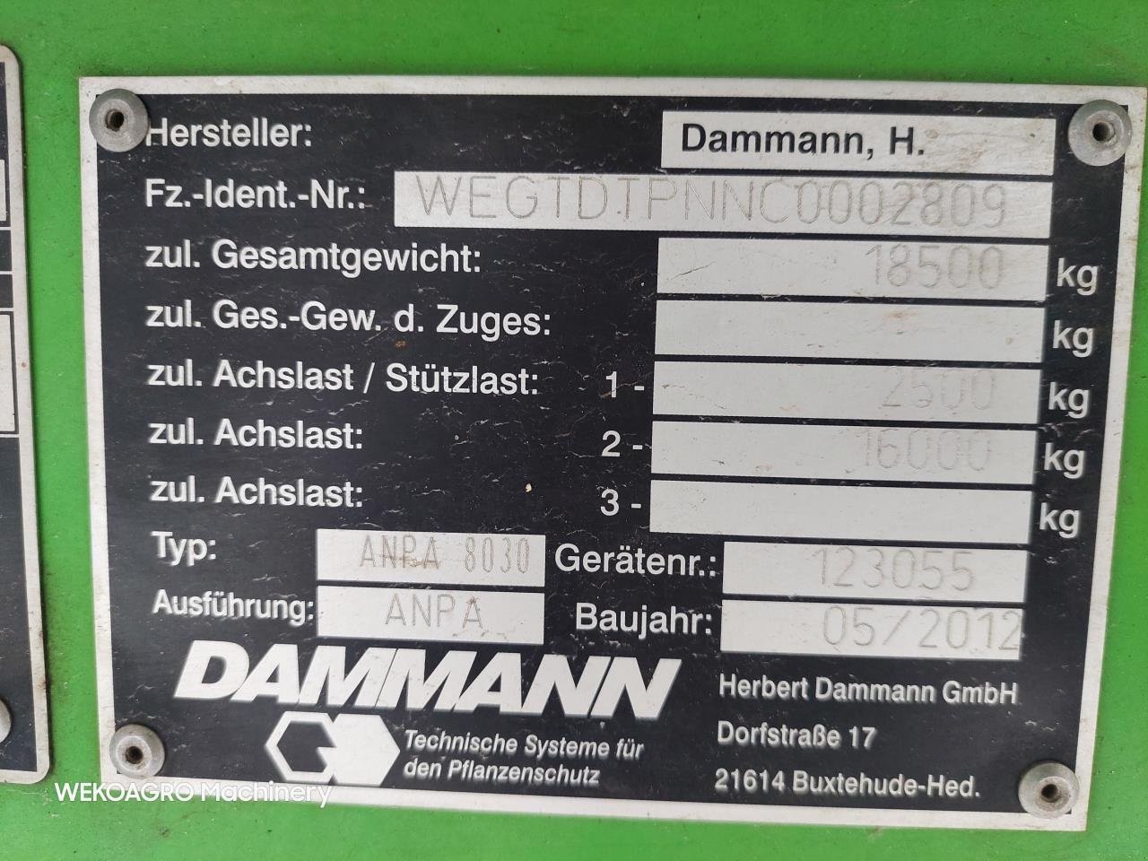 Anhängespritze van het type Dammann Profi-Claas D-A-S ANPA 8030, Gebrauchtmaschine in Hammel (Foto 16)