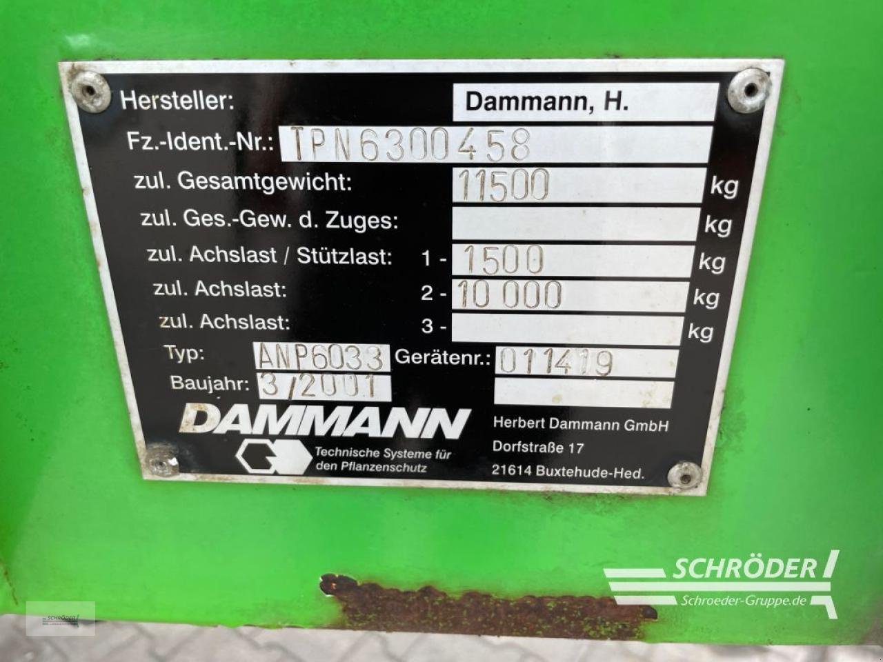 Anhängespritze typu Dammann PROFI CLASS SERIE 2000, Gebrauchtmaschine v Wildeshausen (Obrázek 2)