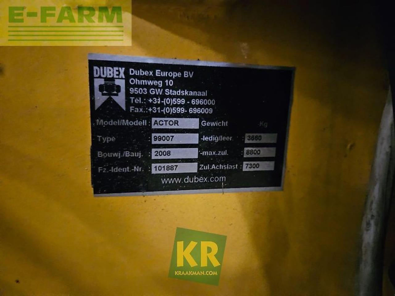 Anhängespritze типа Dubex octor #30141, Gebrauchtmaschine в STEENBERGEN (Фотография 25)