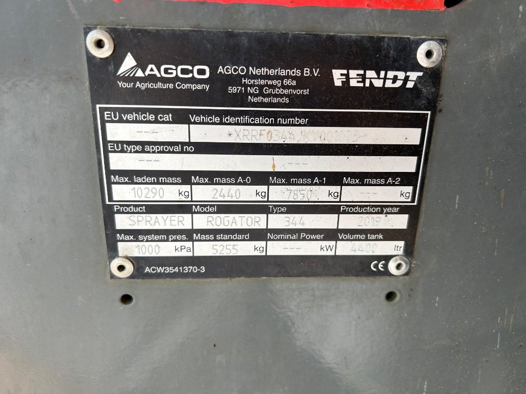 Anhängespritze типа Fendt Rogator 344, Gebrauchtmaschine в Sittensen (Фотография 29)