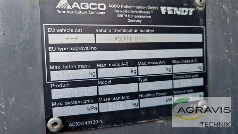 Anhängespritze of the type Fendt ROGATOR 366, Gebrauchtmaschine in Melle-Wellingholzhausen (Picture 15)
