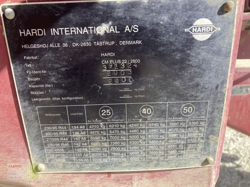 Anhängespritze del tipo Hardi COMMANDER 2800 L, Gebrauchtmaschine In Vohburg (Immagine 9)