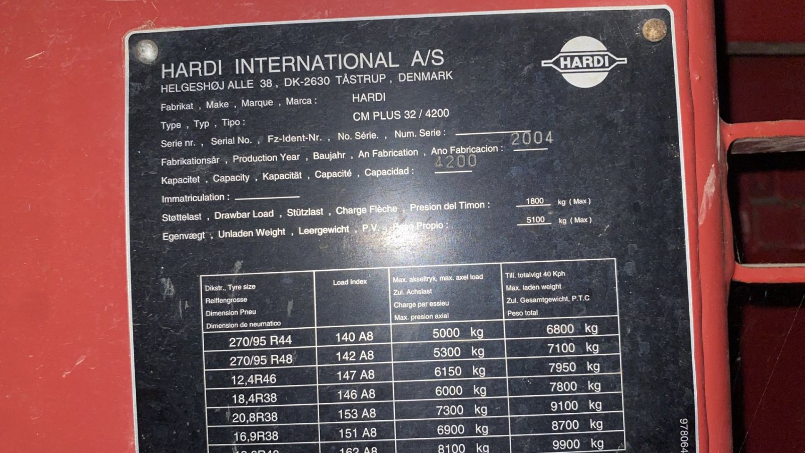 Anhängespritze del tipo Hardi Commander 4200 med luft. Sprøjten er synes i 2025., Gebrauchtmaschine In øster ulslev (Immagine 5)