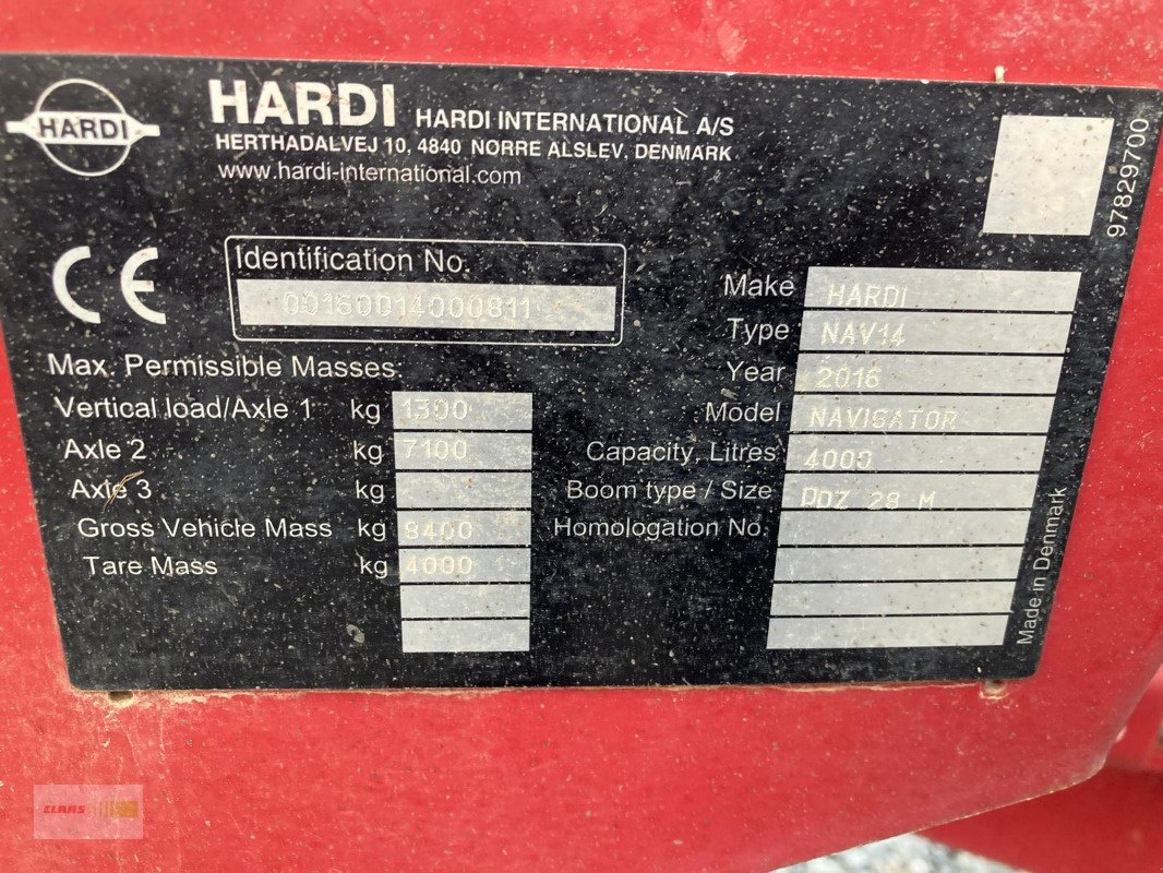 Anhängespritze des Typs Hardi Navigator 4000, Gebrauchtmaschine in Schwülper (Bild 17)