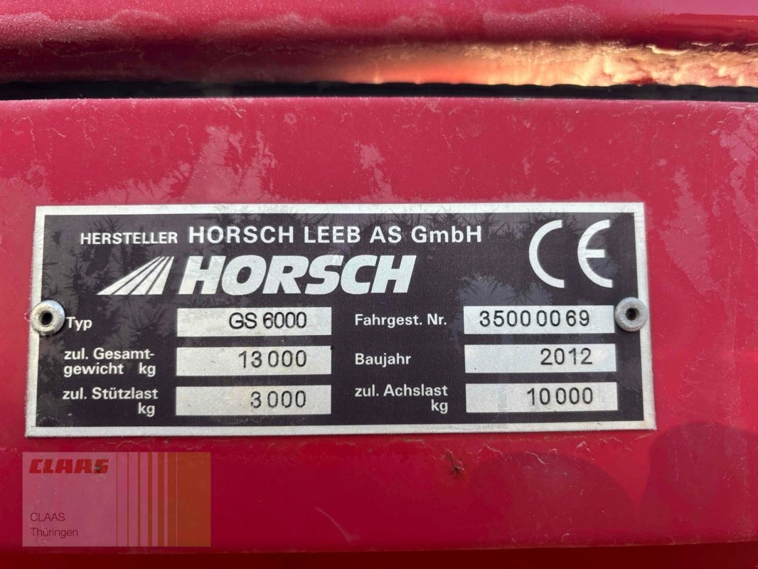 Anhängespritze typu Horsch GS 6000, Gebrauchtmaschine w Vachdorf (Zdjęcie 2)
