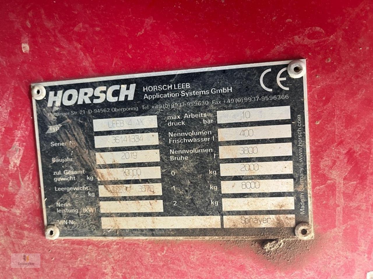 Anhängespritze del tipo Horsch Leeb 4 AX, Gebrauchtmaschine en Neuhof - Dorfborn (Imagen 11)