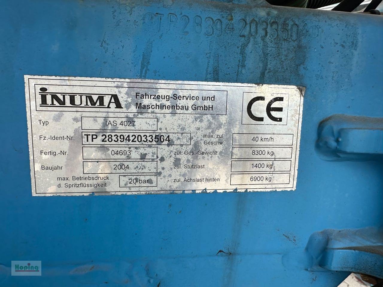 Anhängespritze of the type Inuma IAS 4027, Gebrauchtmaschine in Bakum (Picture 7)