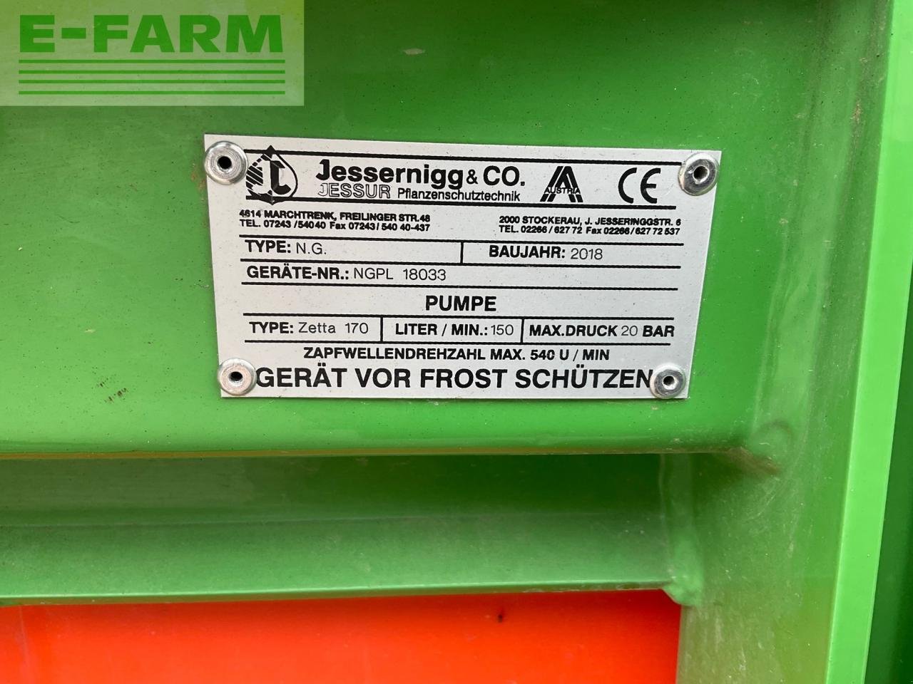 Anhängespritze of the type Jessernigg NG Starlight 15M 1000L, Gebrauchtmaschine in REDLHAM (Picture 16)