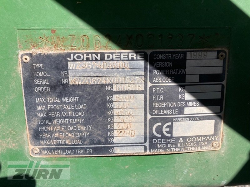 Anhängespritze des Typs John Deere 624, Gebrauchtmaschine in Emskirchen (Bild 22)