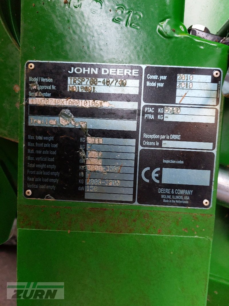 Anhängespritze of the type John Deere 740i, Gebrauchtmaschine in Neubrunn (Picture 13)